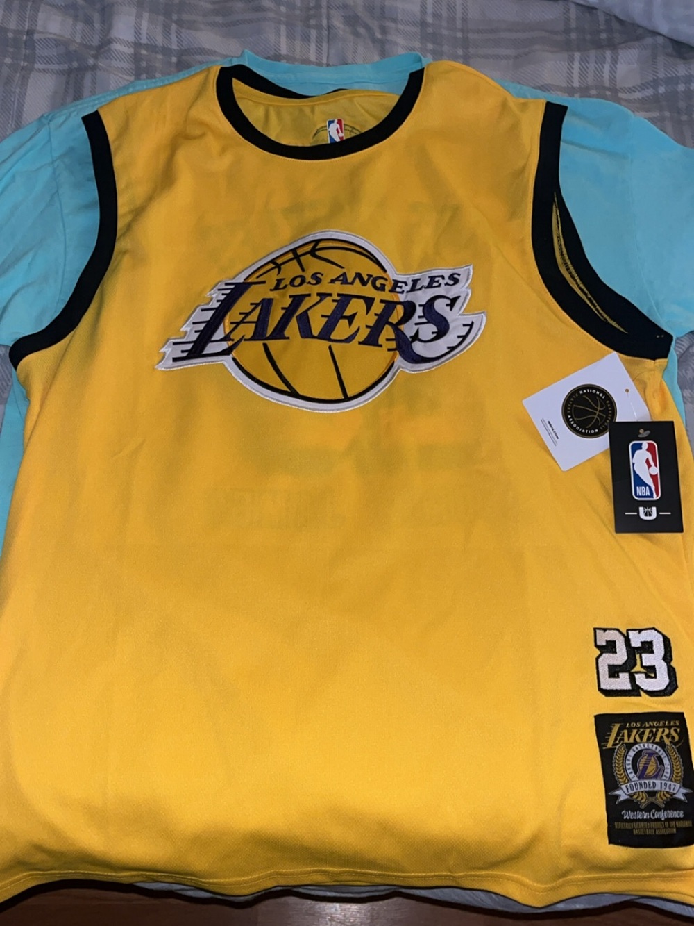 NBA Los Angeles Lakers Yellow & Light Blue Kids Jersey